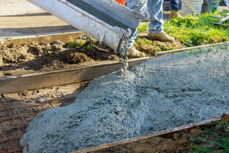 Cement Walkway Pouring